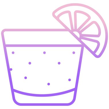 Beyaz arkaplanda basit tekila vektör simgesi