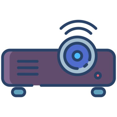 projektör web simgesi, vektör çizim 
