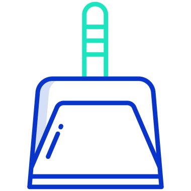 Toz Pan simgesi, vektör illüstrasyonu