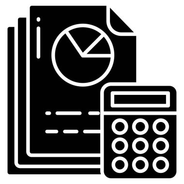 iş ve finans düz vektör simgesi.