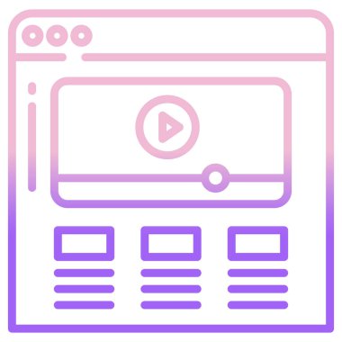 Web sitesi simgesi, vektör illüstrasyonu 