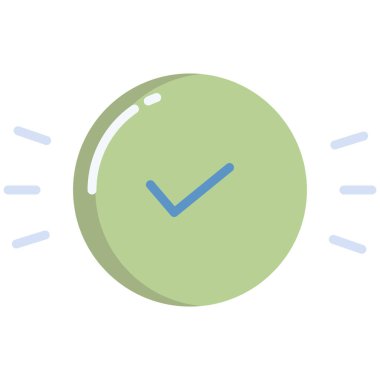 Basit vektör simgesi, işaretleme işareti çizimi 