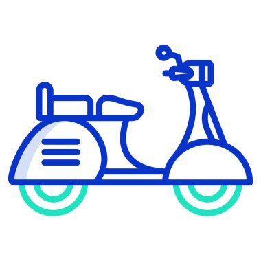 Scooter web simgesi, vektör çizim 