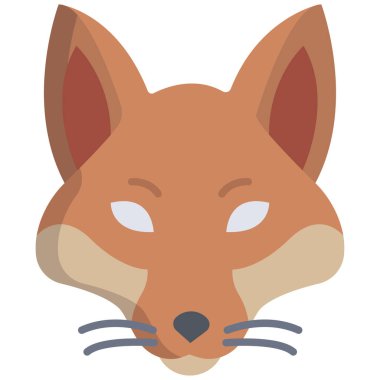 Tilki. Web simgesi basit illüstrasyon