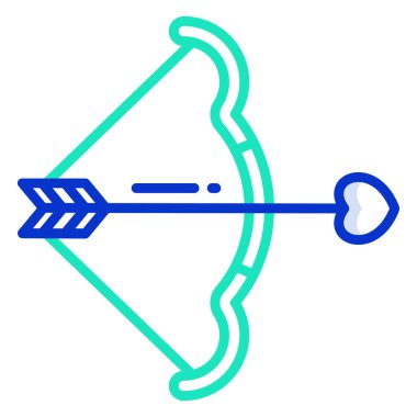 Bir aşk tanrısı simgesinin vektör illüstrasyonu