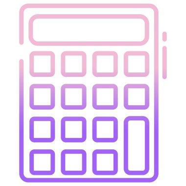 Hesap makinesi. Web simgesi basit illüstrasyon 