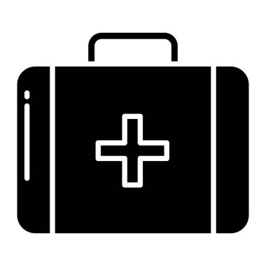 Basit vektör simgesi, yardım kutusunun illüstrasyonu