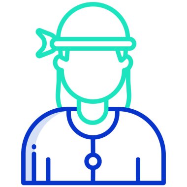 kadın web simgesi basit illüstrasyon