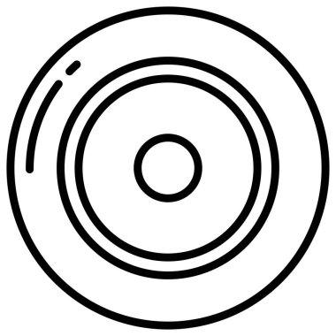 CD mi? Web simgesi basit illüstrasyon