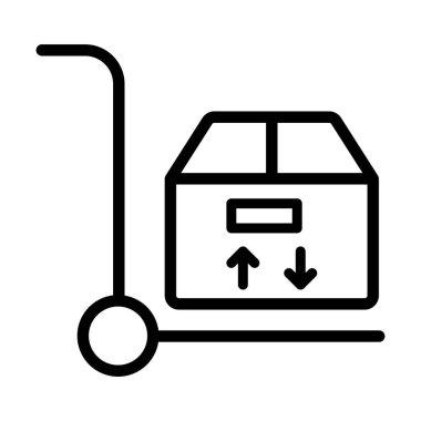 dağıtım vektörü ince çizgi simgesi