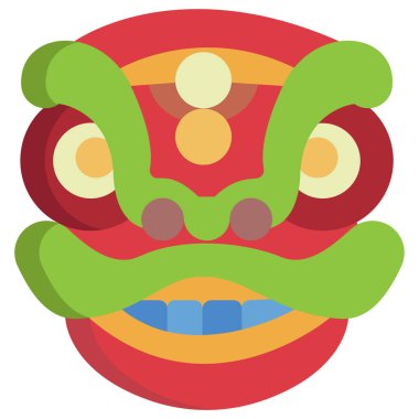 aslan web simgesi, vektör illüstrasyonu