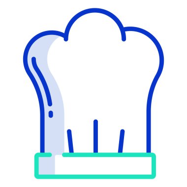 Mavi ve beyaz çizgi simgesinin vektör çizimi