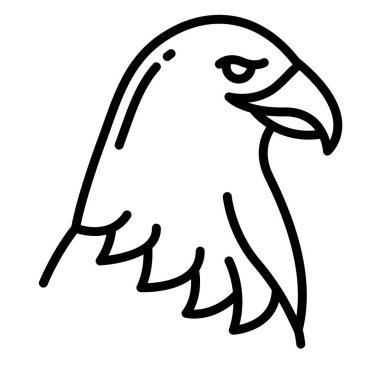 Basit vektör simgesi, kartal kuşunun çizimi