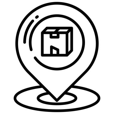 konum. Web simgesi basit illüstrasyon