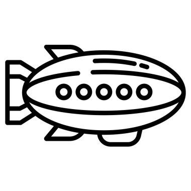 Zeplin simge vektör çizim