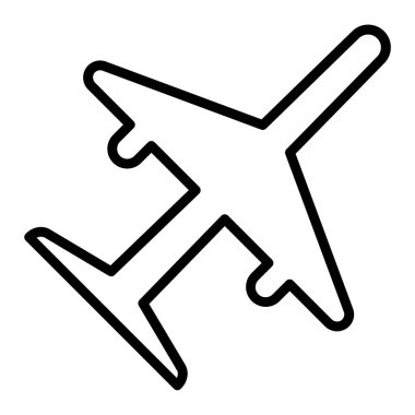 uçak web simgesi, vektör illüstrasyonu 