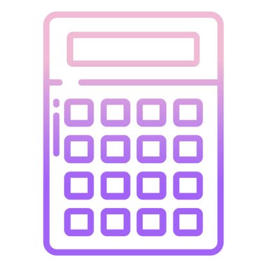 Hesap makinesi. Web simgesi basit illüstrasyon 