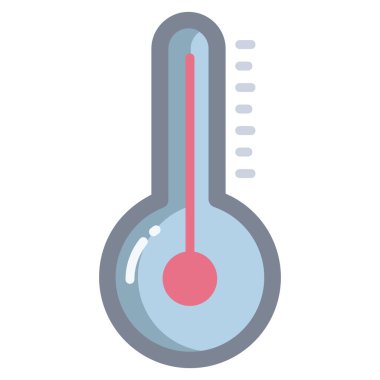 termometre basit simgesi, vektör çizim