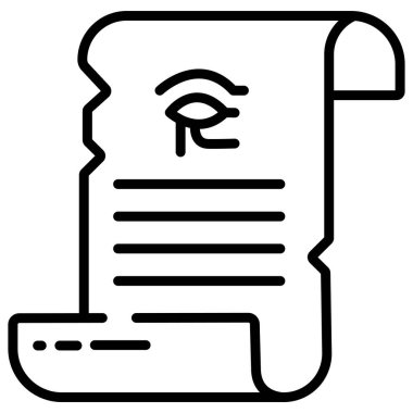 Basit vektör simgesi, Eskiler parşömeninin çizimi 