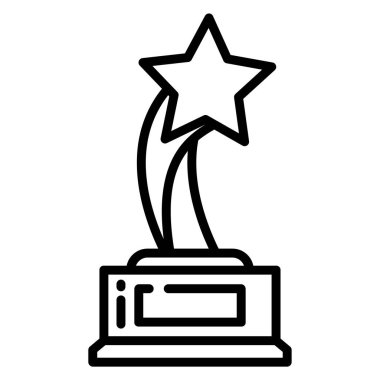 Basit vektör simgesi, ödül illüstrasyonu 
