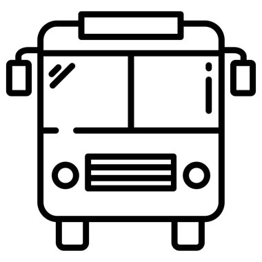 Otobüs. Web simgesi basit tasarım