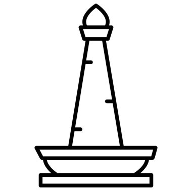 dikilitaş simgesi vektör illüstrasyonu