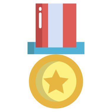 Madalya. Web simgesi basit illüstrasyon