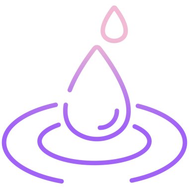 su damlası simgesi, vektör illüstrasyonu