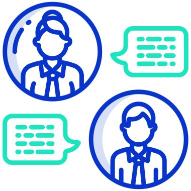 Tartışma web simgesi, vektör illüstrasyonu