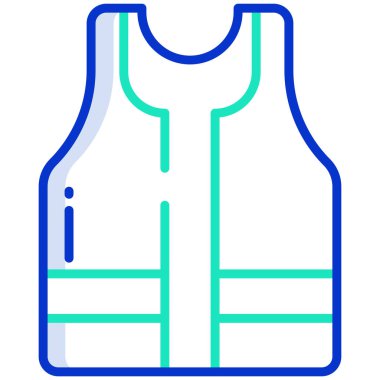 yelek ağ simgesi basit vektör illüstrasyonu