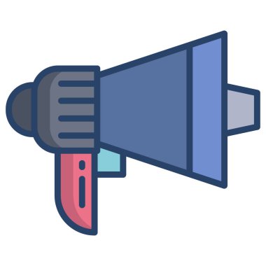 megafon web simgesi, vektör çizim 