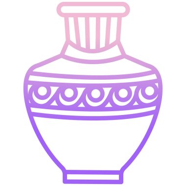 Vazo basit simgesi, vektör çizim