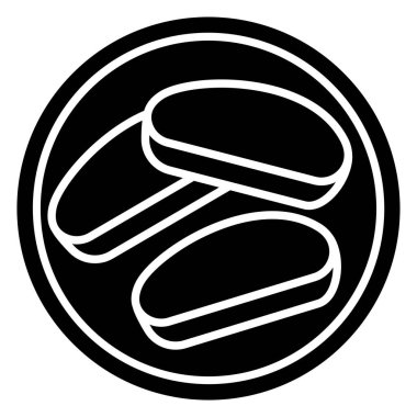 Biscotto web simgesi basit illüstrasyon