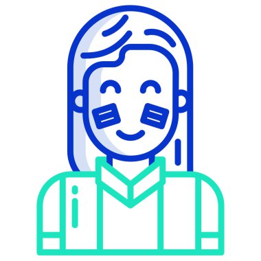 kadın web simgesi basit illüstrasyon