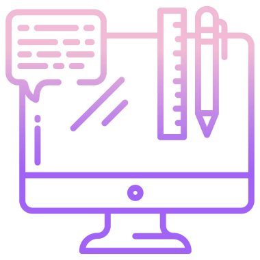 Bilgisayar. Web simgesi basit illüstrasyon