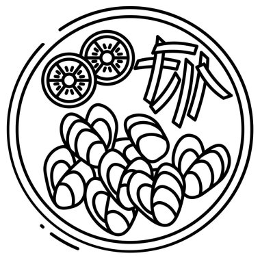 Yemek. Web simgesi basit illüstrasyon