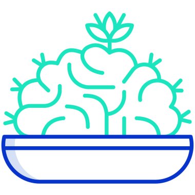 Beyin. Web simgesi basit illüstrasyon