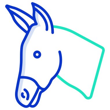 Eşeğin vektör illüstrasyonu