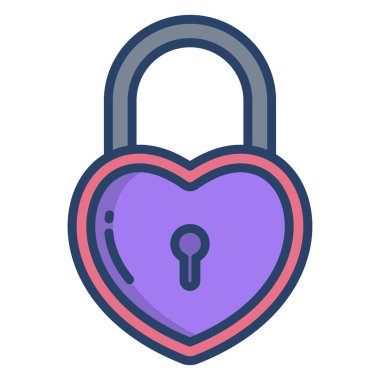 asma kilit simgesi, vektör çizimi