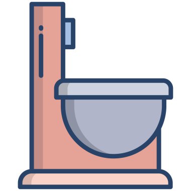 Tuvalet. Web simgesi basit illüstrasyon