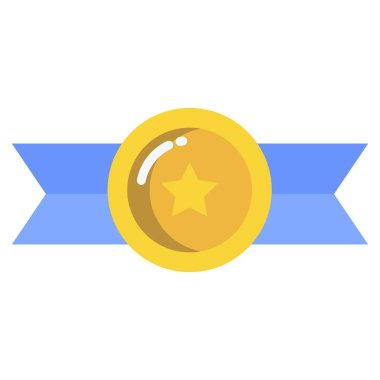 Basit vektör simgesi, madalya illüstrasyonu