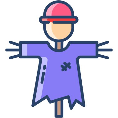 Korkuluk. Web simgesi basit illüstrasyon