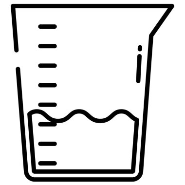 Beher. Web simgesi basit illüstrasyon