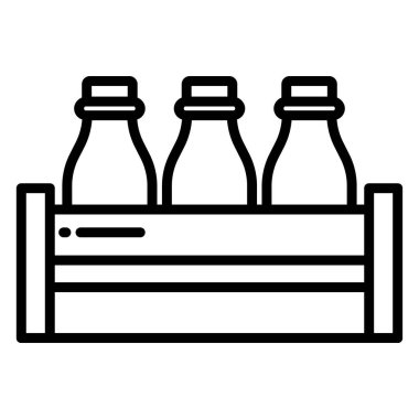 Süt şişeleri vektör illüstrasyon arka planı 