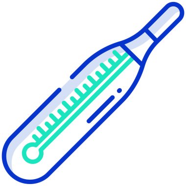 termometre basit simgesi, vektör çizim