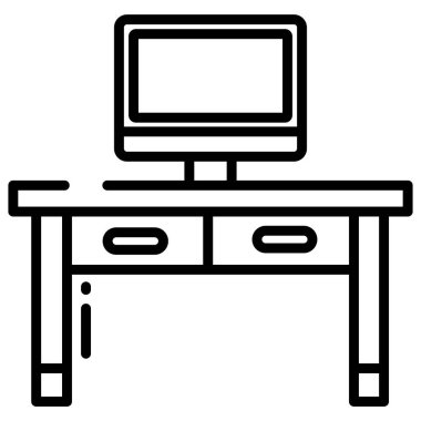 Masa simgesi beyaz arkaplanda izole edildi