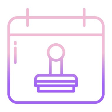 Takvim simgesi vektör illüstrasyonu