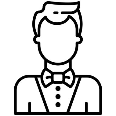 Garson. Web simgesi basit illüstrasyon