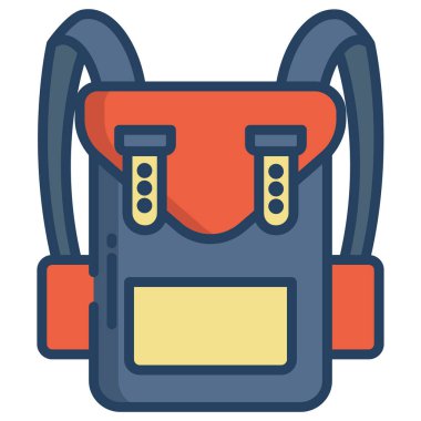 Sırt çantası. Web simgesi basit illüstrasyon