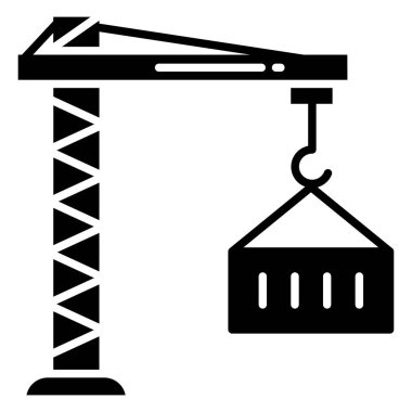 Web simgesi, vektör çizim vinç 